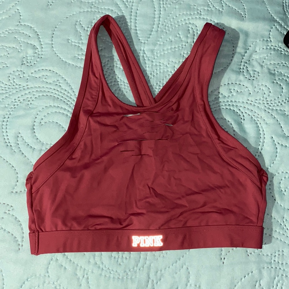 Pink sport bra